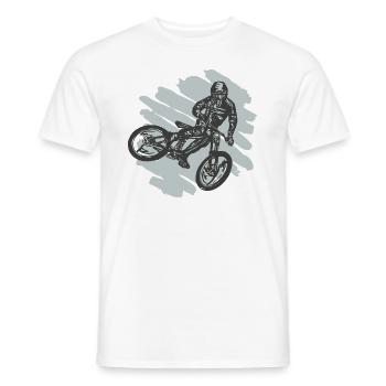 VTT Cyclisme VTT - T-shirt homme - blanc - Devant - AI Model Male 178 dark (178cm)