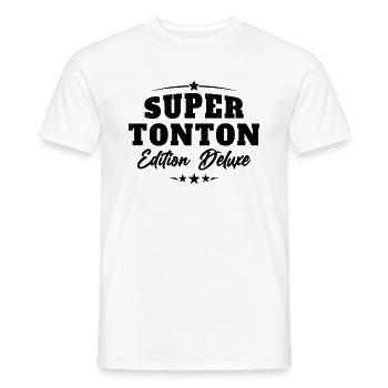 Super Tonton Édition Deluxe - T-shirt homme - blanc - Devant - AI Model Male 178 dark (178cm)