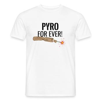 Pyro For Ever Black - Men's T-Shirt - white - Front - AI Model Male 178 dark (178cm)