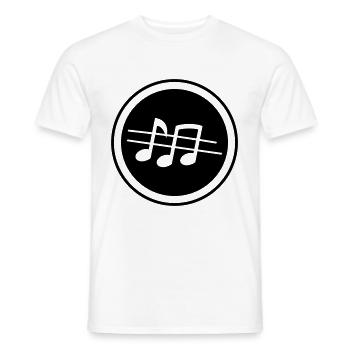 Partitions musicales - T-shirt homme - blanc - Devant - AI Model Male 178 dark (178cm)