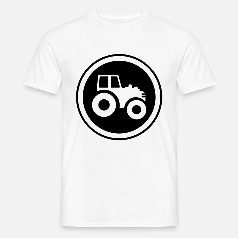 Traktor Symbol - Männer T-Shirt - Weiß