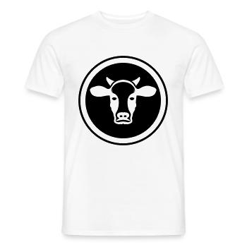 Tête de bœuf - T-shirt homme - blanc - Devant - AI Model Male 178 dark (178cm)