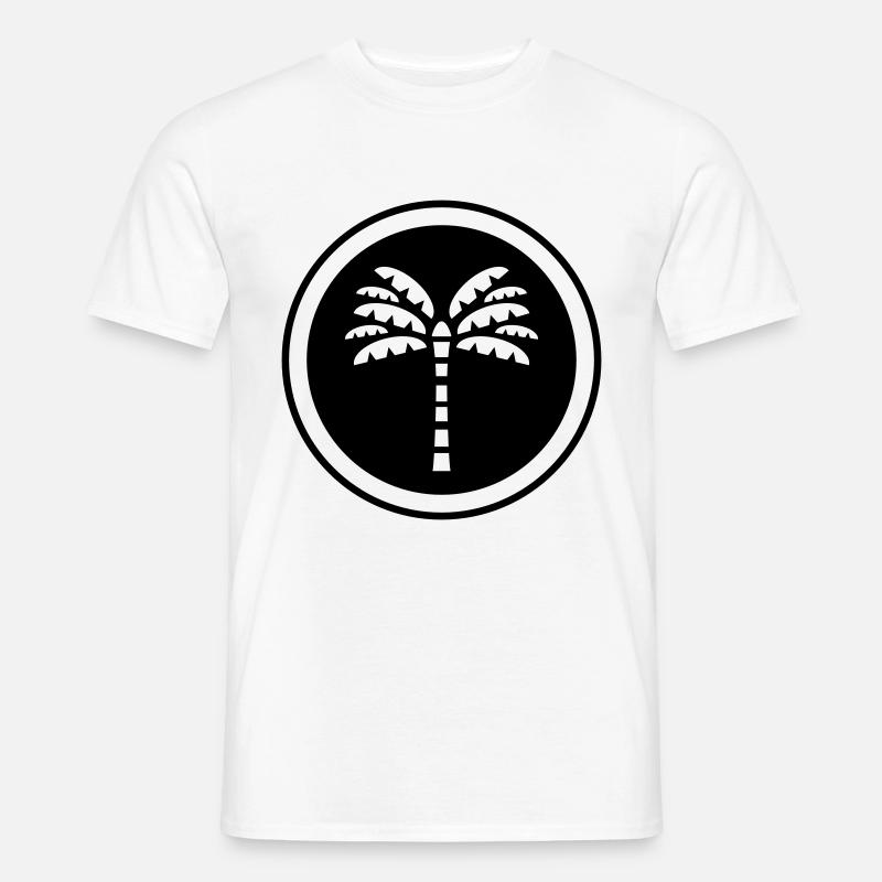 Palm Tree Symbol - Männer T-Shirt - Weiß