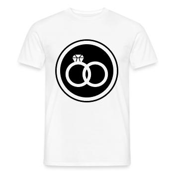 Bagues de mariage Mariage - T-shirt homme - blanc - Devant - AI Model Male 178 dark (178cm)