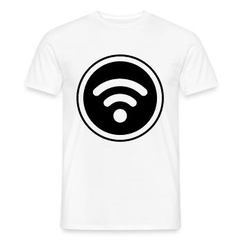 Wi-Fi Internet - Men's T-Shirt - white - Front - AI Model Male 178 dark (178cm)