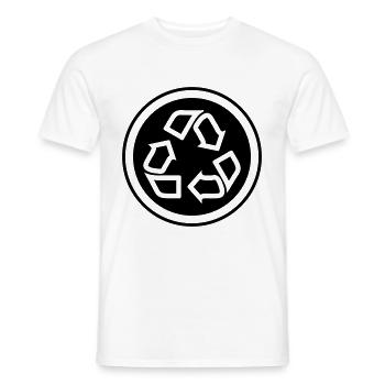 Symbole de recyclage - T-shirt homme - blanc - Devant - AI Model Male 178 dark (178cm)