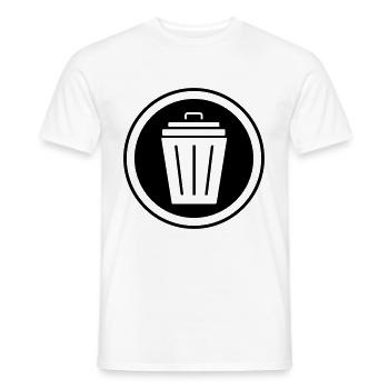 Garbage can icon - Men's T-Shirt - white - Front - AI Model Male 178 dark (178cm)