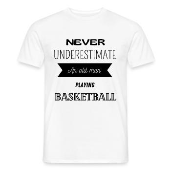 Gift basketball basketball funny sport passion - Men's T-Shirt - white - Front - AI Model Male 178 dark (178cm)
