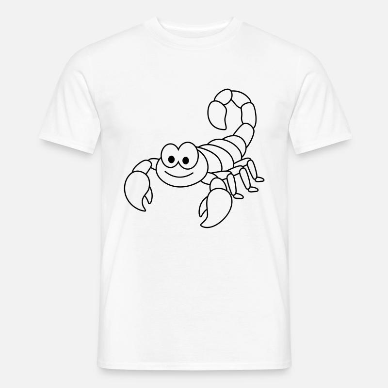 Skorpion Comic Tier - Männer T-Shirt - Weiß