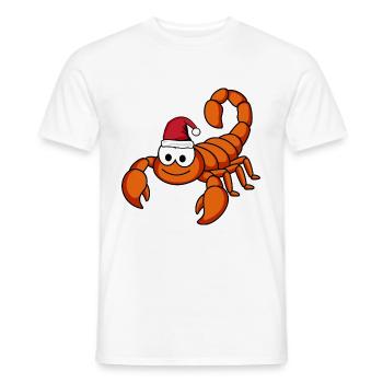 Noël comique du Scorpion - T-shirt homme - blanc - Devant - AI Model Male 178 dark (178cm)