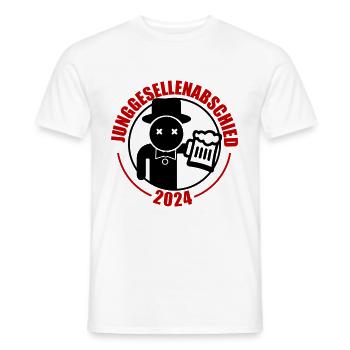 Junggesellenabschied 2024 Bier - Männer T-Shirt - Weiß - Vorne - AI Model Male 178 dark (178cm)