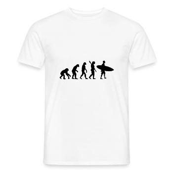 Evolution Surfer Wellenreiten Surfbrett Welle Surf - Männer T-Shirt - Weiß - Vorne - AI Model Male 178 dark (178cm)