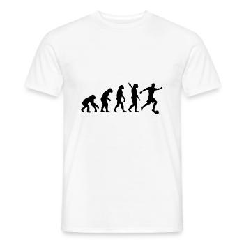 Evolution Football Sport Ball Development Hobby - Men's T-Shirt - white - Front - AI Model Male 178 dark (178cm)