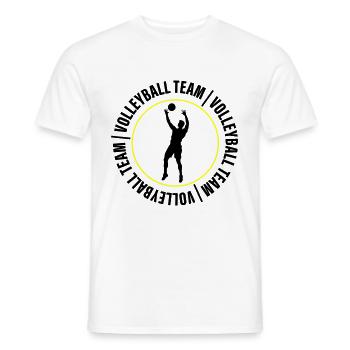 Joueurs de club de l’équipe de volley-ball - T-shirt homme - blanc - Devant - AI Model Male 178 dark (178cm)