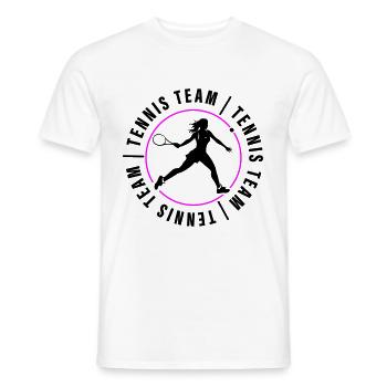 Tennis Team Club Player - Men's T-Shirt - white - Front - AI Model Male 178 dark (178cm)