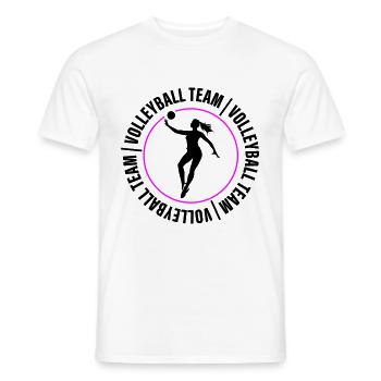 Joueur de club de l’équipe de volley-ball - T-shirt homme - blanc - Devant - AI Model Male 178 dark (178cm)