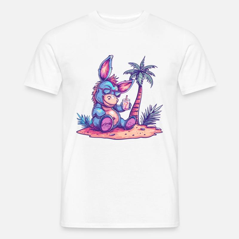 Donkey Summer Beach Vacation - Men’s T-shirt - white
