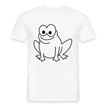 Frog Comic Animal - Men's T-Shirt - white - Front - AI Model Male 178 dark (178cm)