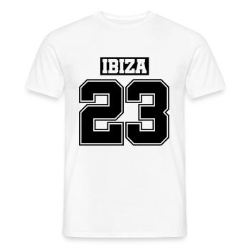 Ibiza 23 - Men's T-Shirt - white - Front - AI Model Male 178 dark (178cm)