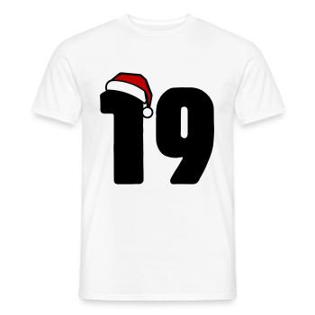 19 Zahl Weihnachten - Männer T-Shirt - Weiß - Vorne - AI Model Male 178 dark (178cm)