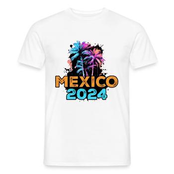 Mexico 2024 Tour - Men's T-Shirt - white - Front - AI Model Male 178 dark (178cm)