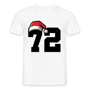72 Zahl Weihnachten - Männer T-Shirt - Weiß - Vorne - AI Model Male 178 dark (178cm)