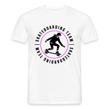 Skateboarding Team Verein Frau Skateboard - Männer T-Shirt - Weiß - Vorne - AI Model Male 178 dark (178cm)