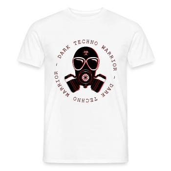 Dark techno shirt - Men's T-Shirt - white - Front - AI Model Male 178 dark (178cm)