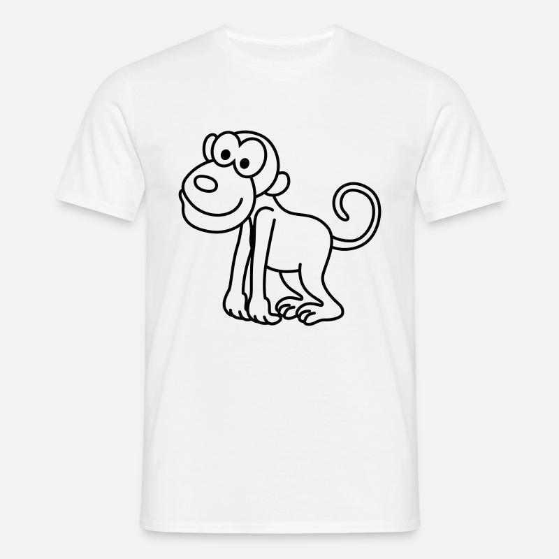 Affe Comic Tier - Männer T-Shirt - Weiß