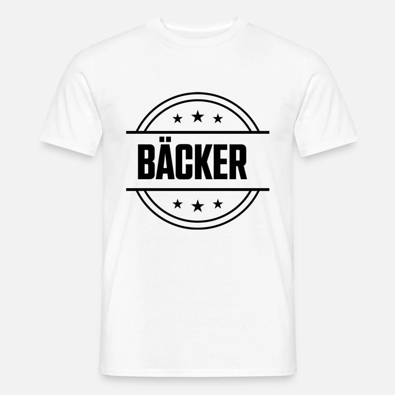 Bäcker Beruf - Männer T-Shirt - Weiß