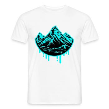Berge Symbol Mountains - Men's T-Shirt - white - Front - AI Model Male 178 dark (178cm)