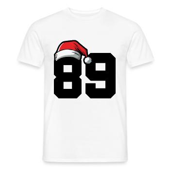 89 Number Christmas - Men's T-Shirt - white - Front - AI Model Male 178 dark (178cm)