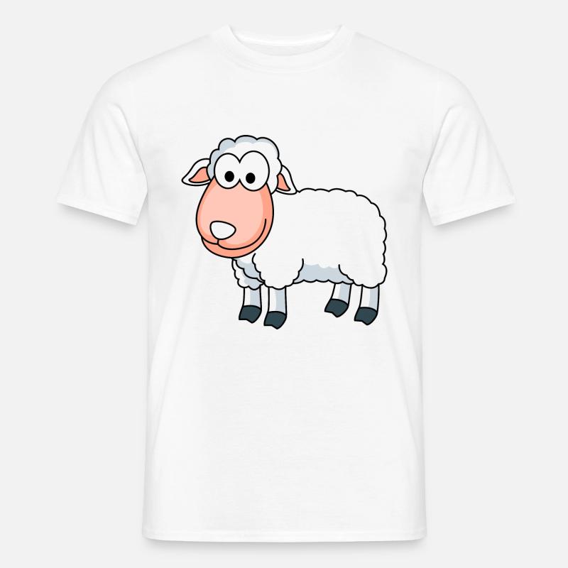 Schaf Comic Tier - Männer T-Shirt - Weiß