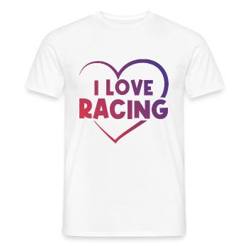 Ich liebe Rennen - Männer T-Shirt - Weiß - Vorne - AI Model Male 178 dark (178cm)