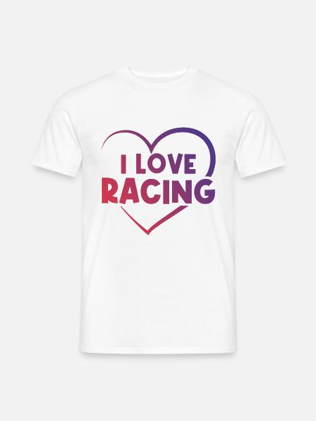 Ich liebe Rennen - Männer T-Shirt - Weiß