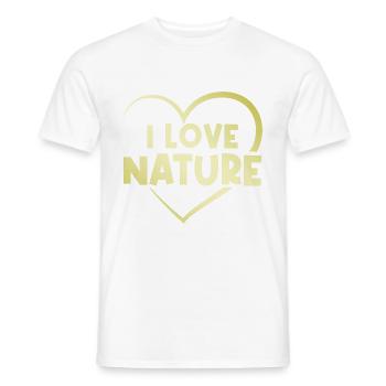 I love nature - Men's T-Shirt - white - Front - AI Model Male 178 dark (178cm)
