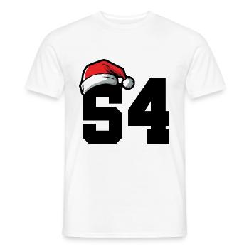 54 Numéro Noël - T-shirt homme - blanc - Devant - AI Model Male 178 dark (178cm)