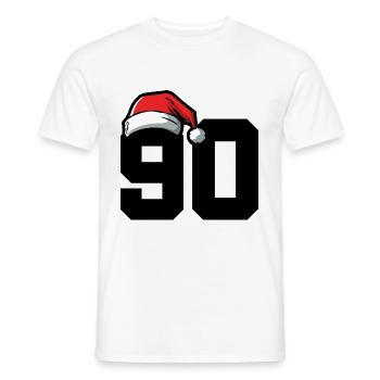 90 Zahl Weihnachten - Männer T-Shirt - Weiß - Vorne - AI Model Male 178 dark (178cm)