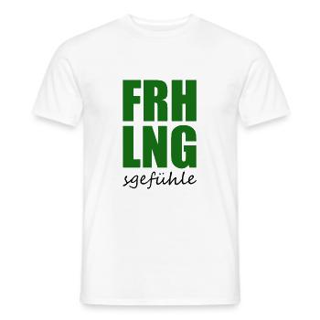 Spring - Men's T-Shirt - white - Front - AI Model Male 178 dark (178cm)