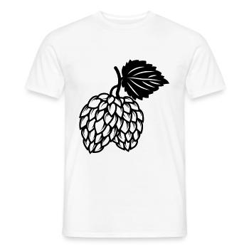 brasserie icône houblon - T-shirt homme - blanc - Devant - AI Model Male 178 dark (178cm)