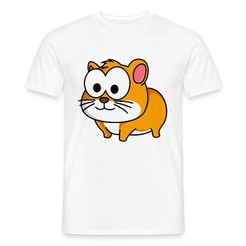 Hamster Comic Tier - Männer T-Shirt - Weiß - Vorne - AI Model Male 178 dark (178cm)