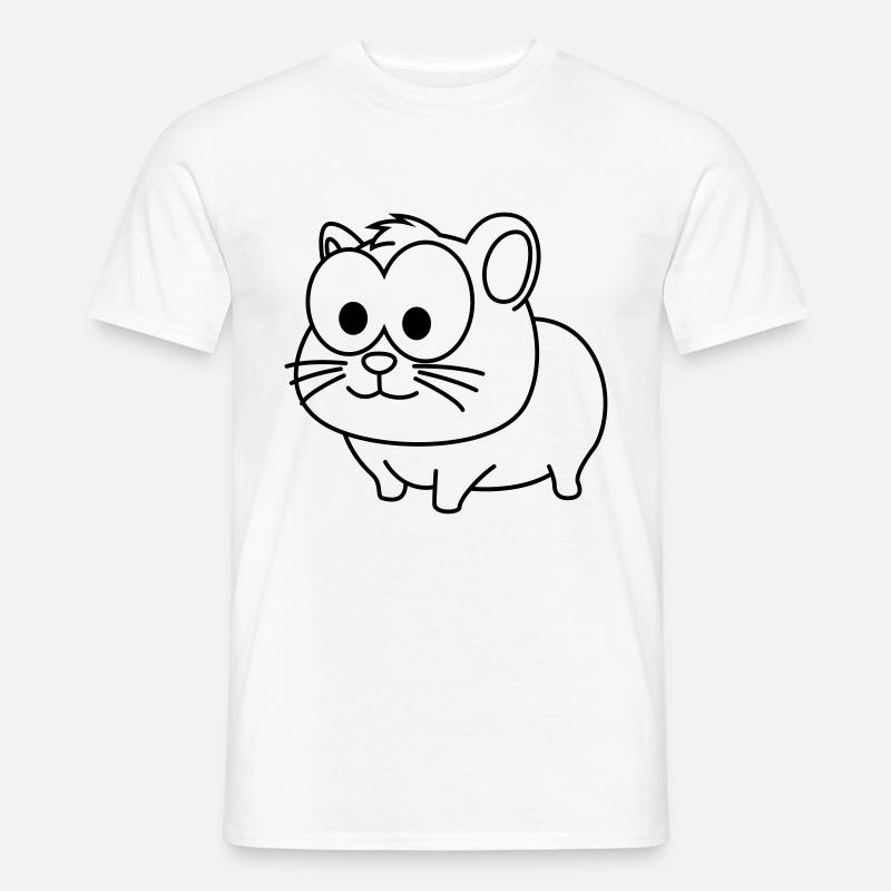 Hamster Comic Tier - Männer T-Shirt - Weiß
