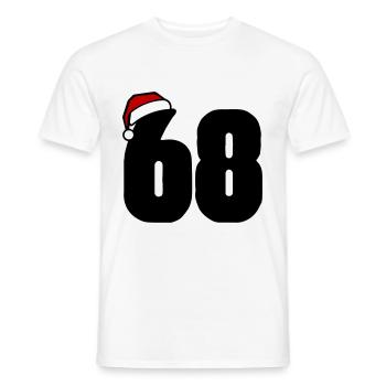 68 Numéro Noël - T-shirt homme - blanc - Devant - AI Model Male 178 dark (178cm)