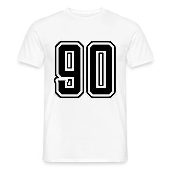90 number symbol - Men's T-Shirt - white - Front - AI Model Male 178 dark (178cm)