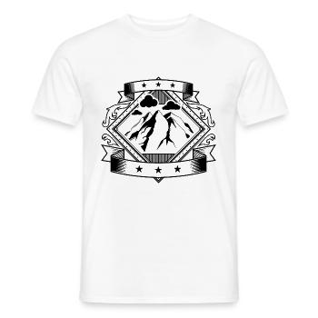 Berge Natur Wappen - Männer T-Shirt - Weiß - Vorne - AI Model Male 178 dark (178cm)