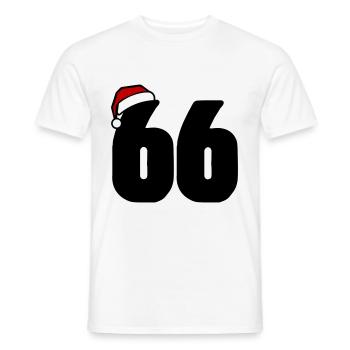 66 Numéro Noël - T-shirt homme - blanc - Devant - AI Model Male 178 dark (178cm)