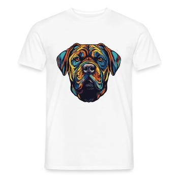 Mastiff Hund Portrait - Männer T-Shirt - Weiß - Vorne - AI Model Male 178 dark (178cm)