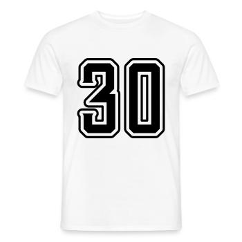 Symbole de 30 chiffres - T-shirt homme - blanc - Devant - AI Model Male 178 dark (178cm)