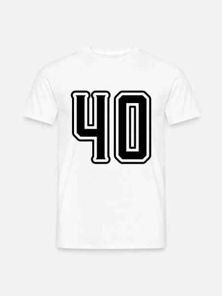 Symbole de 40 chiffres - T-shirt homme - blanc