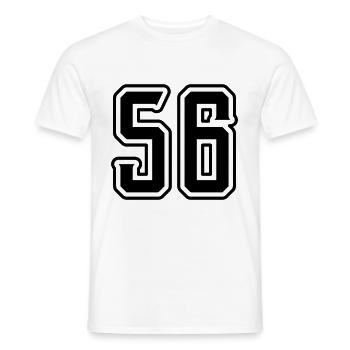 56 Number Symbol - Men's T-Shirt - white - Front - AI Model Male 178 dark (178cm)